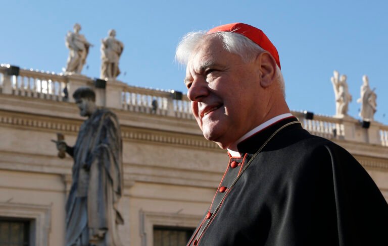 Cardinal Gerhard Muller is pictured before Pope Francis' general audience in St. Peter's Square at Vatican